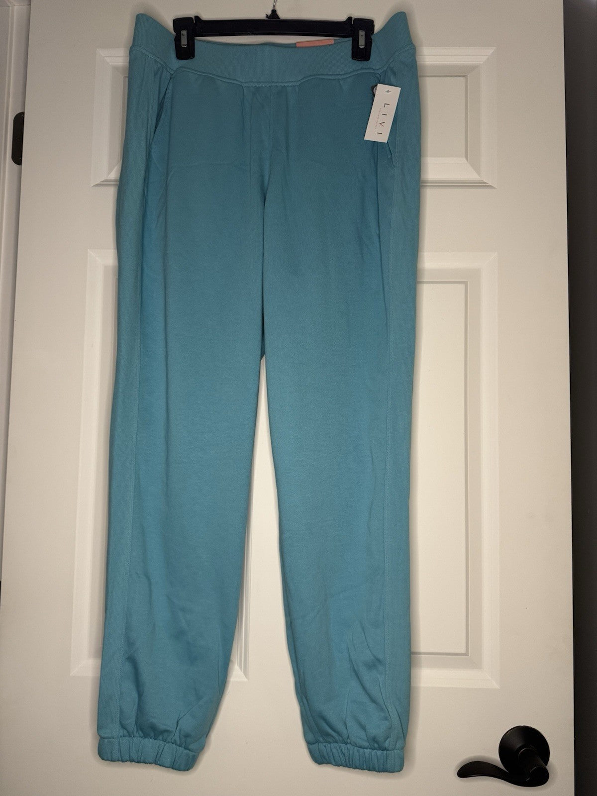 Livi Lane Bryant 2 Piece Jogger Outfit 14/16 Two Shades Of Blue Green Nwt 129.90