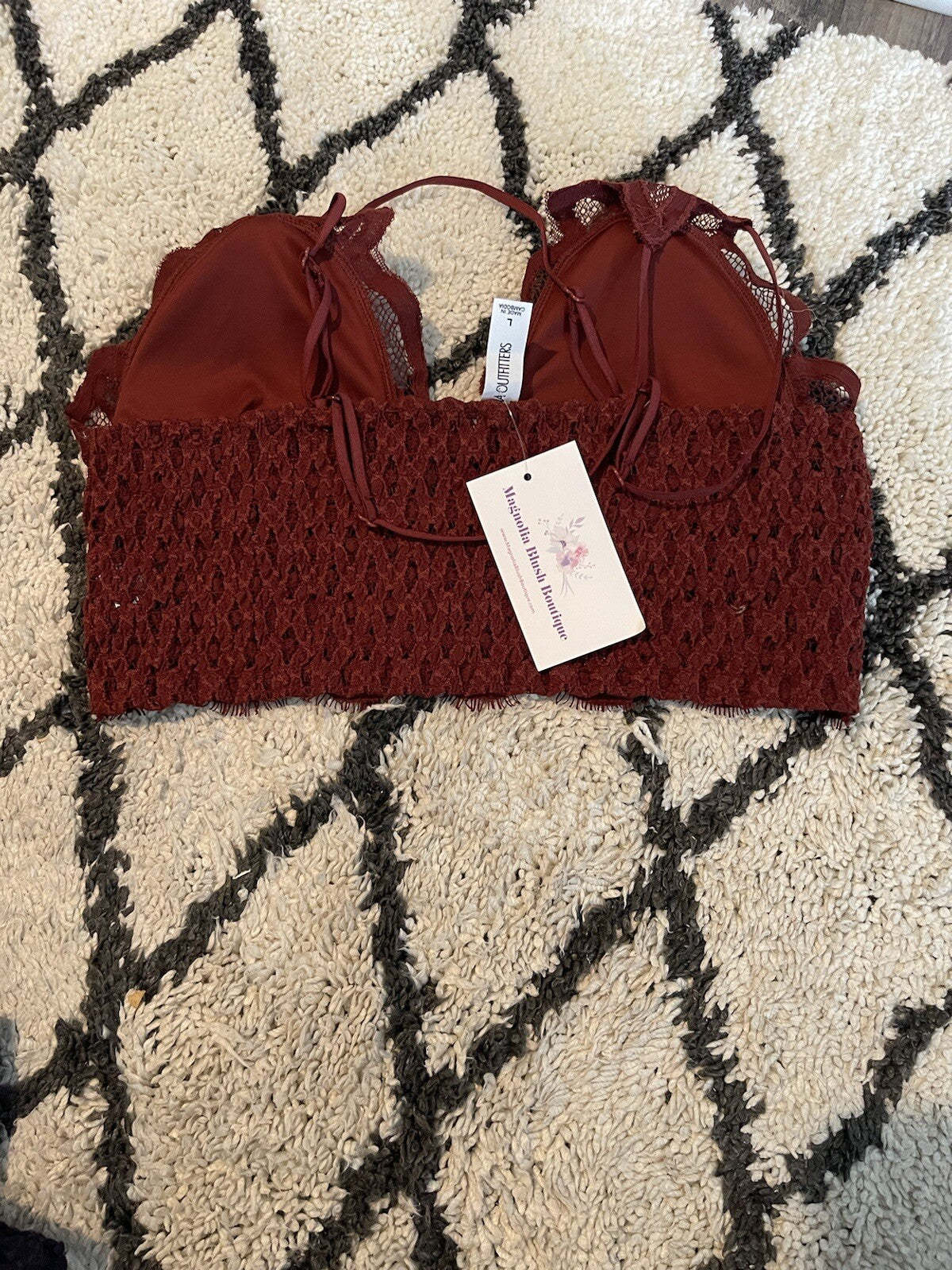 Zenana Bralette Red Large New With Tags