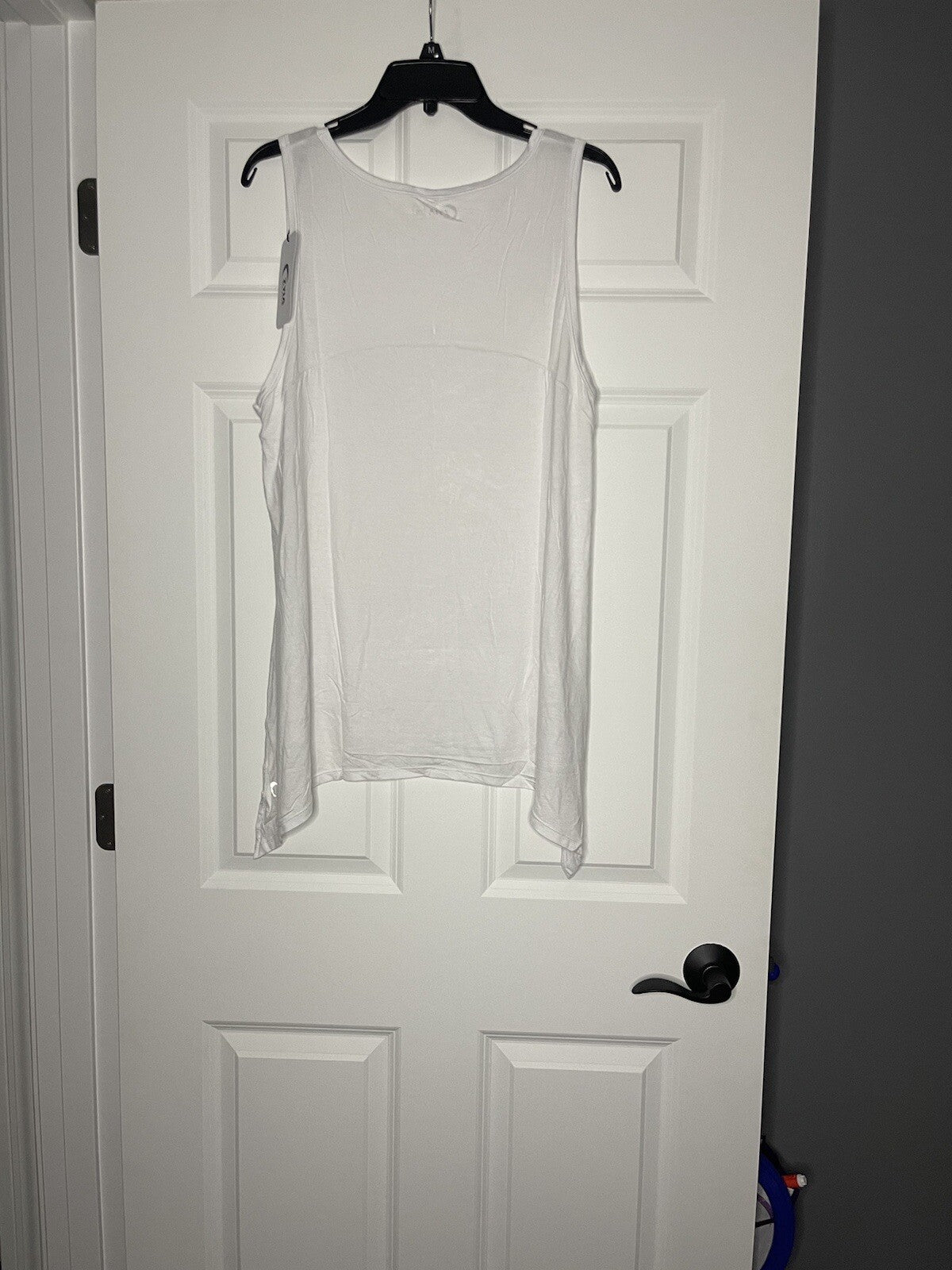 Zyia white long finesse slit tank xxl NWT 