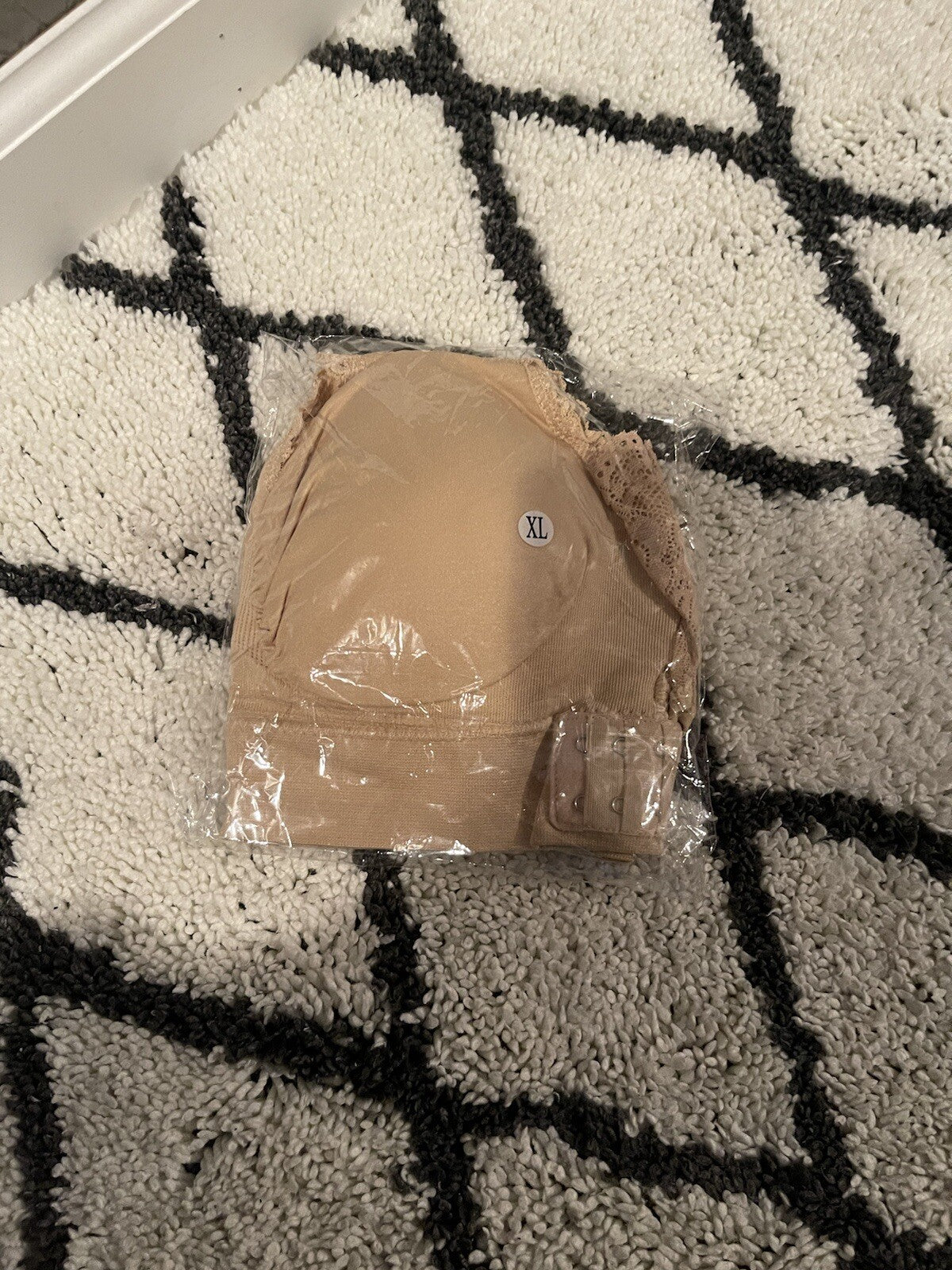 Unbranded beige lace front hook bra xl new in bag