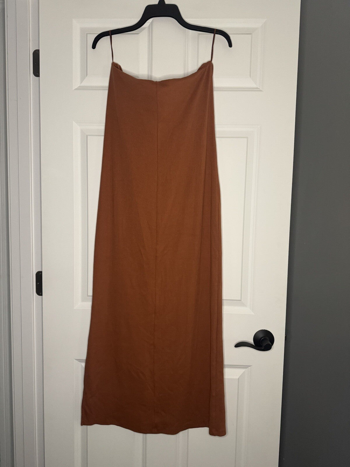 Old Navy Tube Top Dress Xl Tall Rust Ribbed Slit In Side 