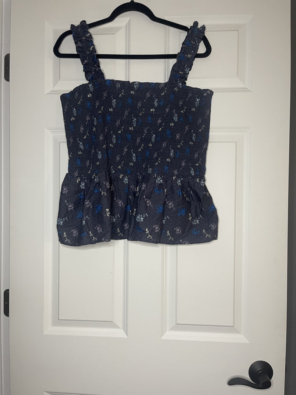 Universal Thread Sleeveless Blouse Xl Gray W Purple Blue Green Yellow Floral Nwt