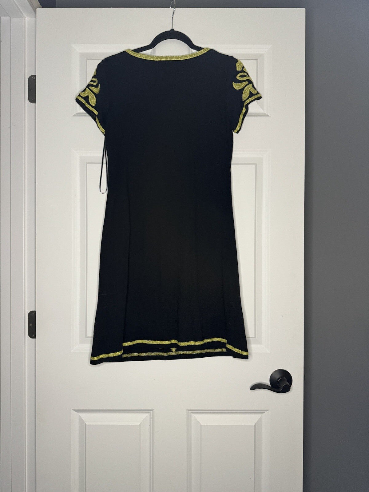 International Concepts 2 Piece Dress And Cardigan Medium Black Green Floral 