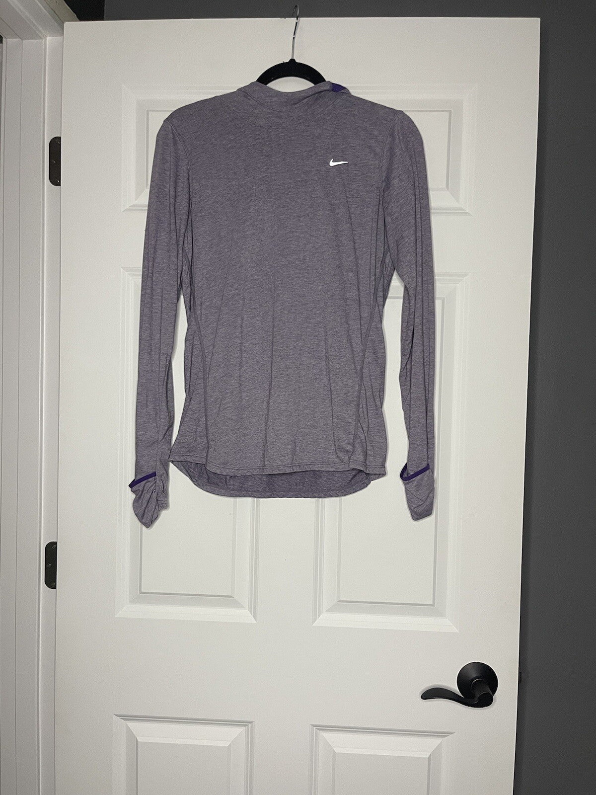 Nike dri fit long sleeve medium heathered purple