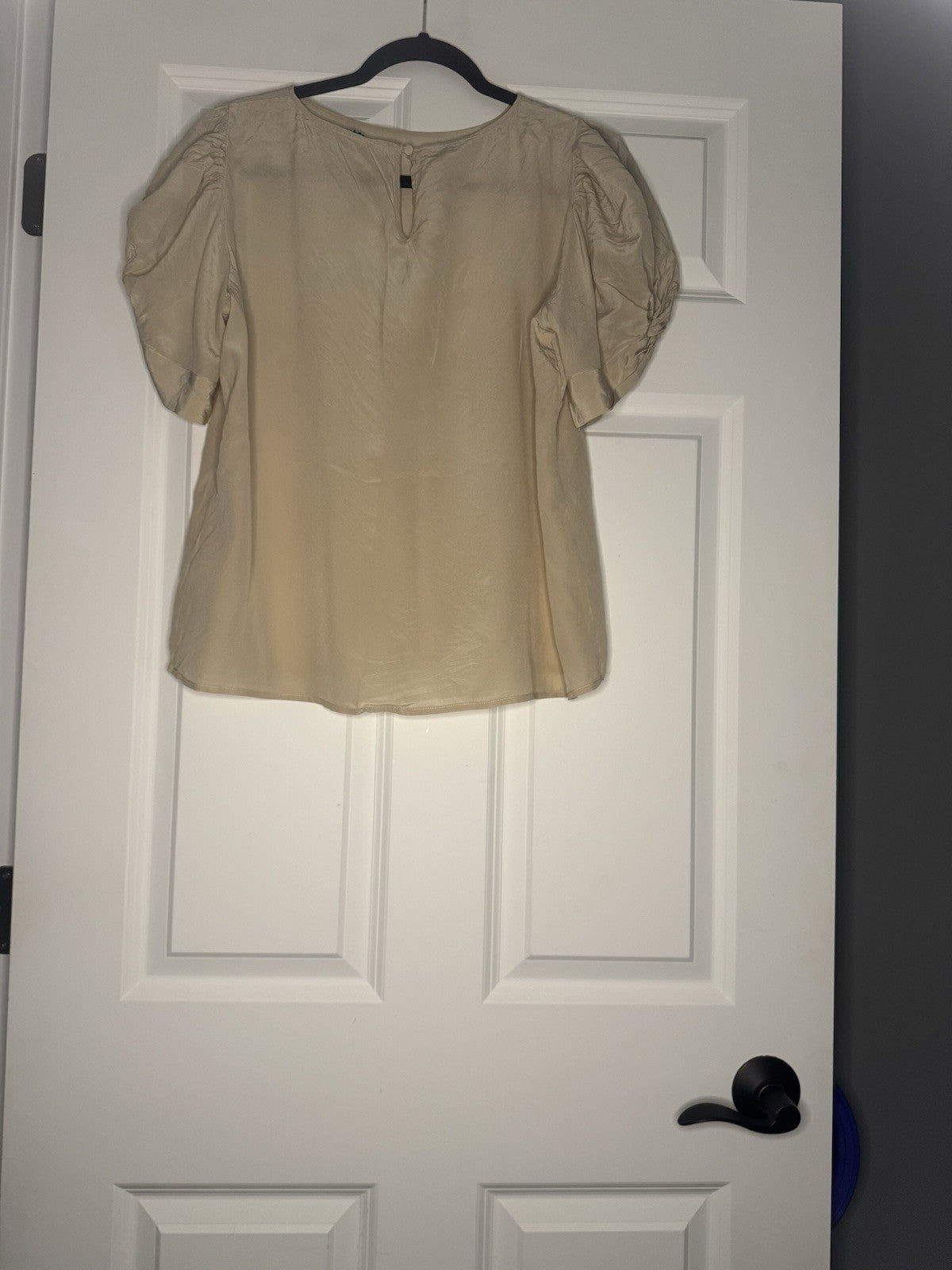 Antonio Melani Short Sleeve Blouse Beige Large