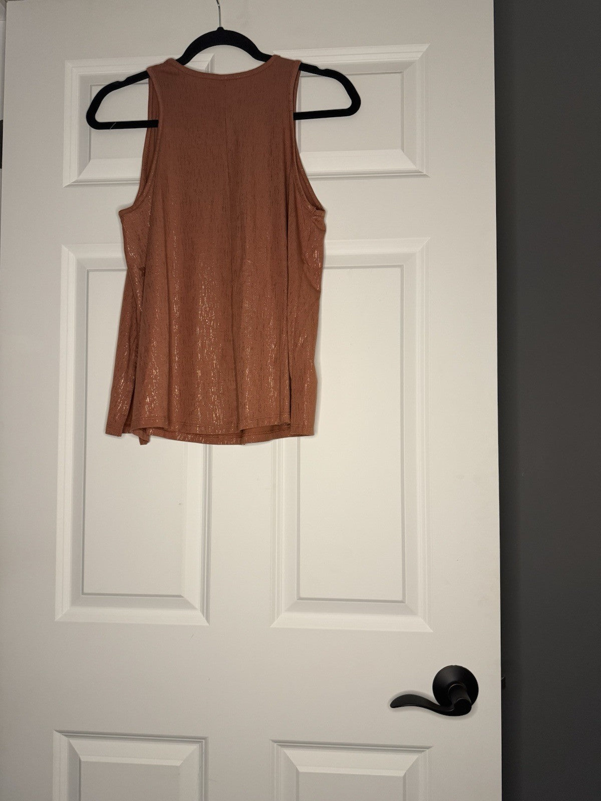 All In Motion Sleeveless Top Mauve W Gold Print 