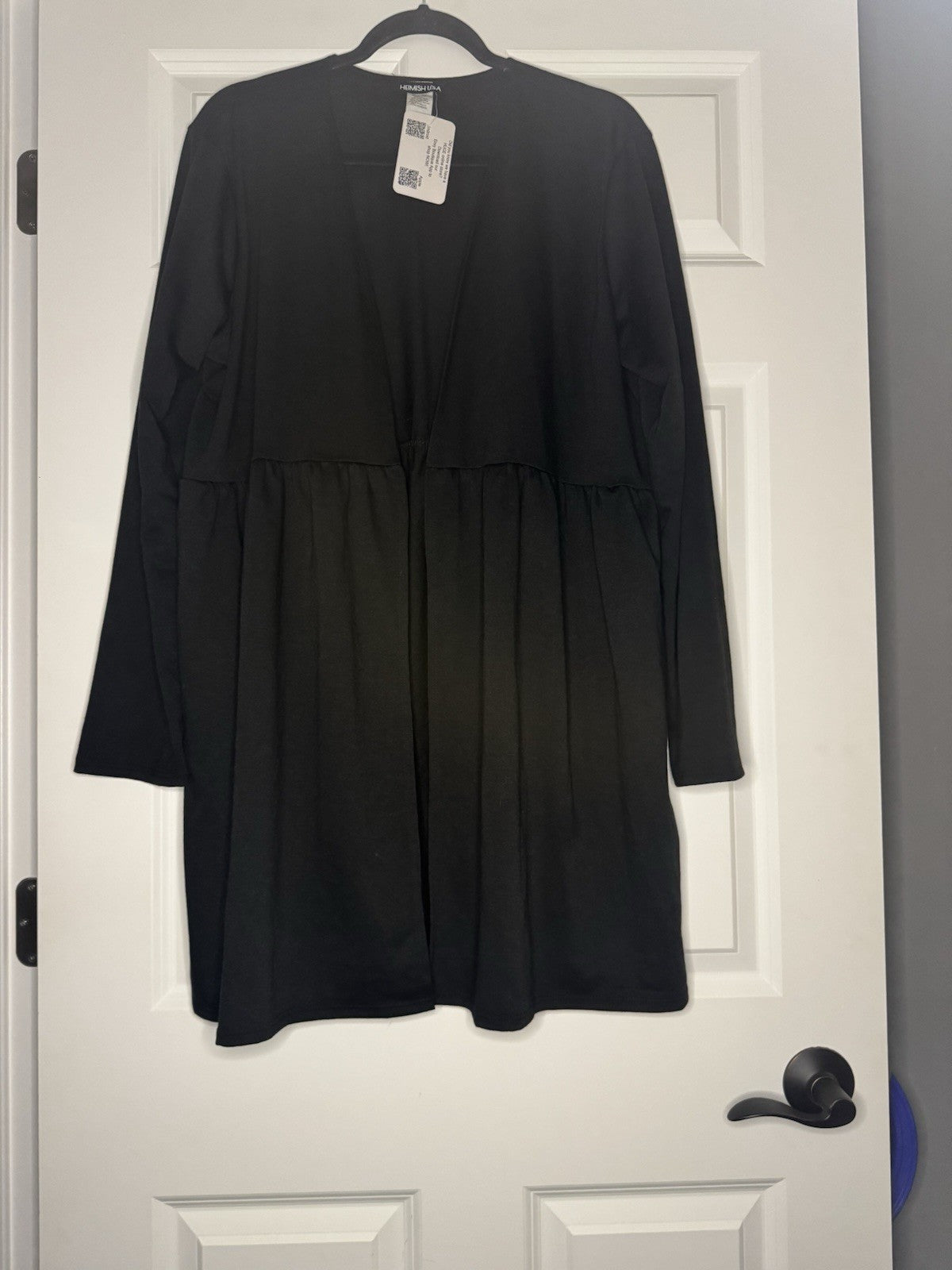 Hemish USA Long Sleeve Cardigan Black 1xl NWT 35