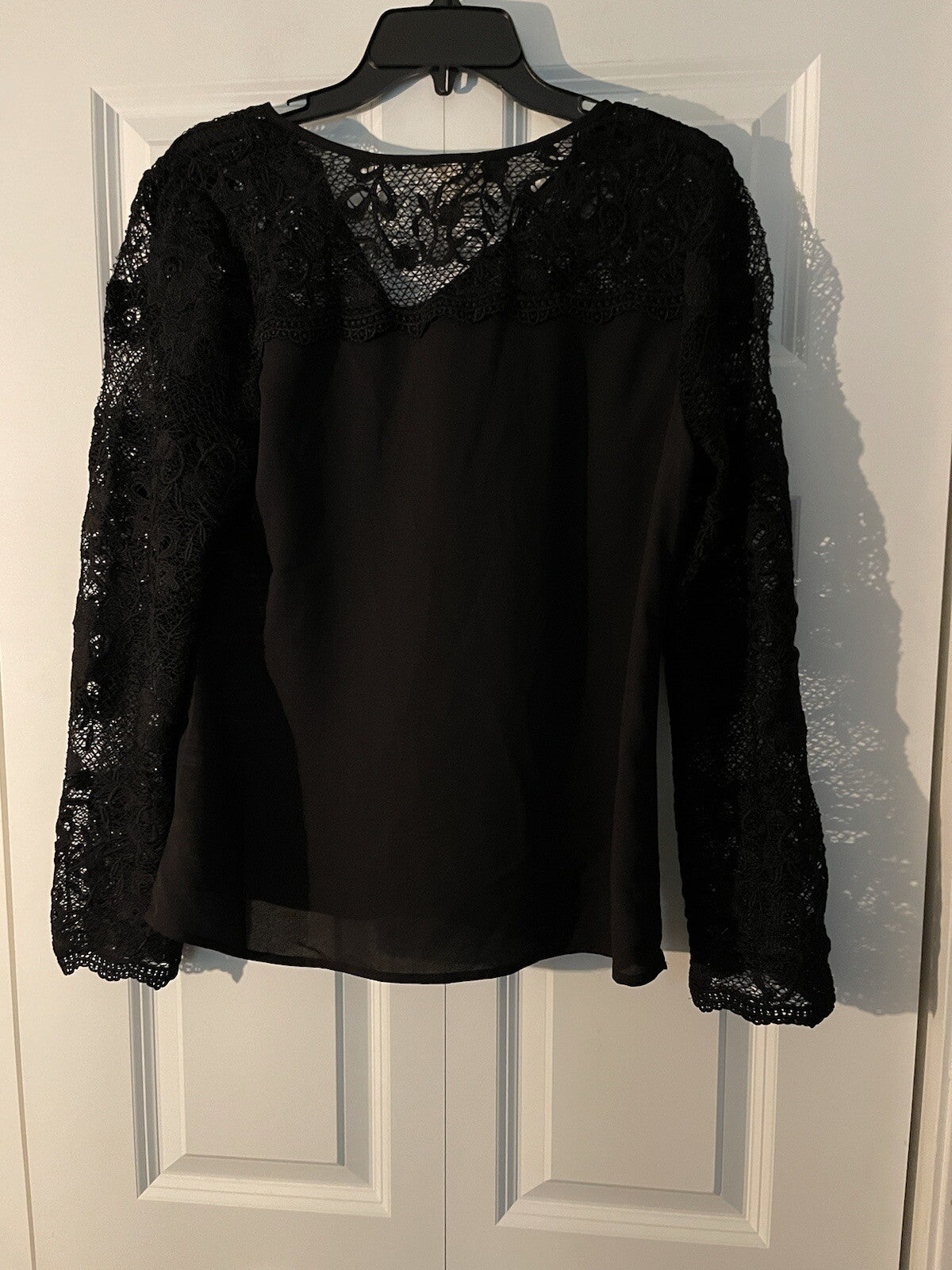 Adiva long sleeve blouse size medium Lace