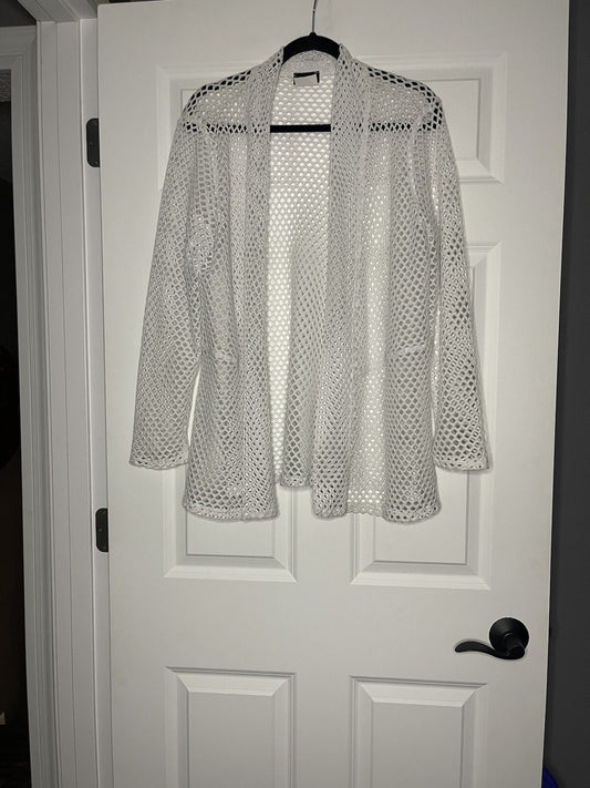 Bali large cardigan netted white 