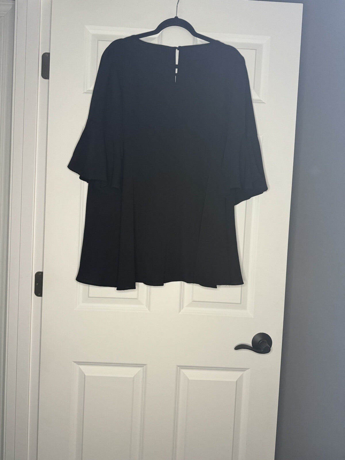 She Sky Short Sleeve Blouse Xl Black 