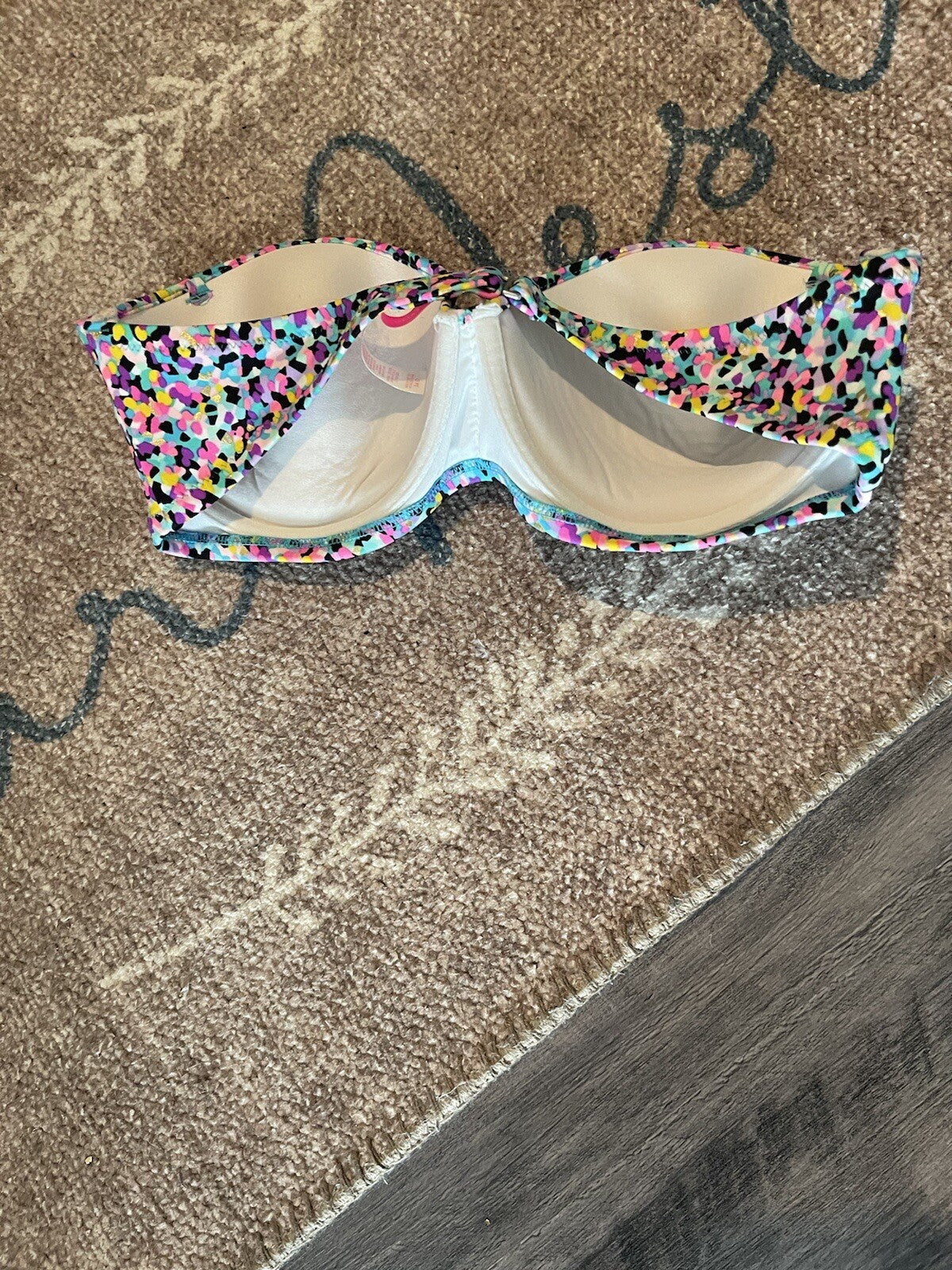 Victorias secret bikini top 34D pink green purple multicolor
