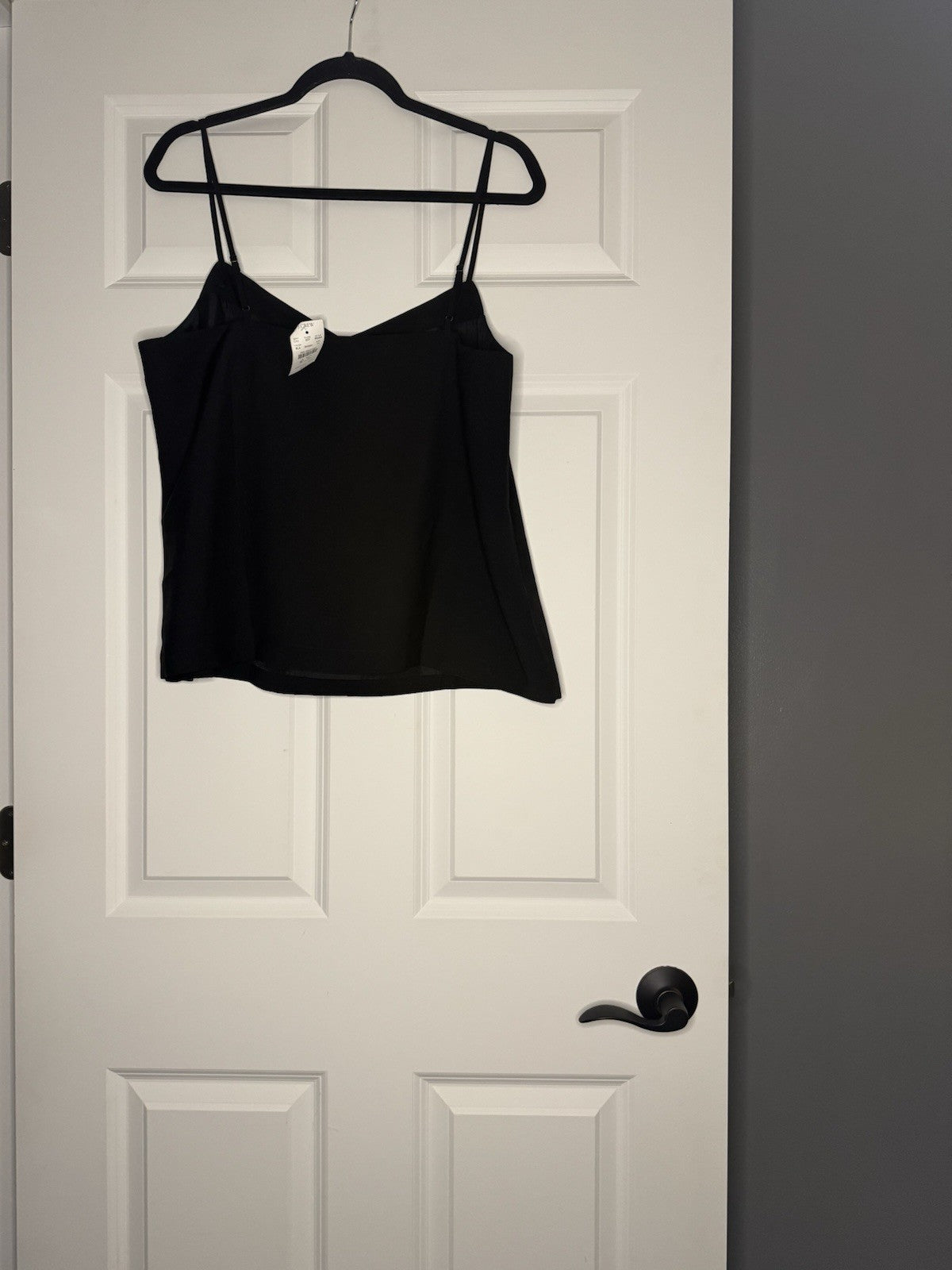 J Crew Sleeveless Overlap V Neck Blouse 14 Black Nwt 54.50 