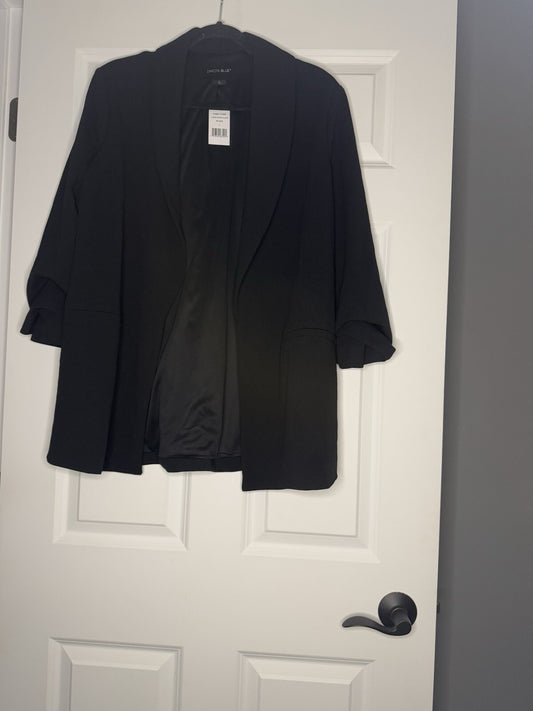 Dakota Blue Blazer 3/4 Cinch Sleeves Black Large Nwt 