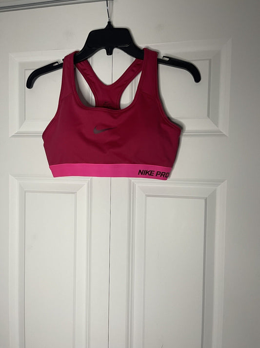 Nike dri fit sports bra medium pink 