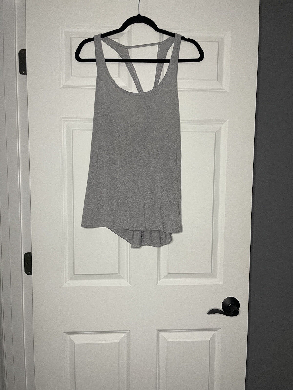 Zyia twist back tank xl light gray 