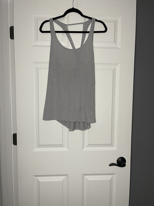 Zyia twist back tank xl light gray 