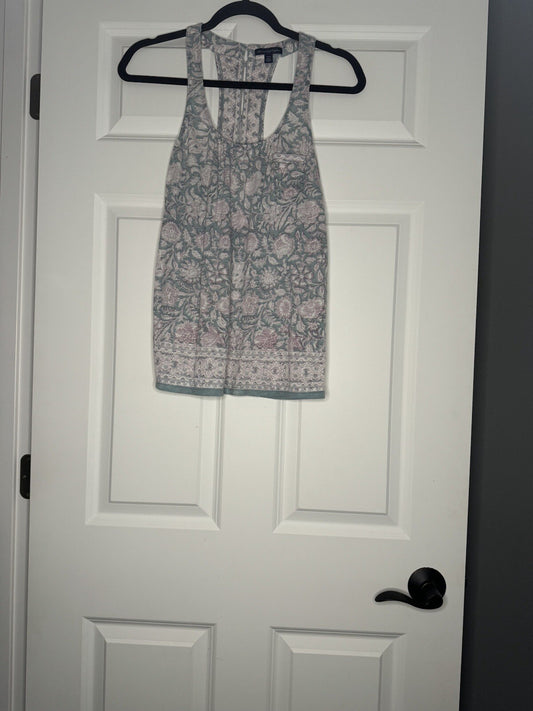 American Eagle Sleeveless XS Blueish Green Purple White Floral