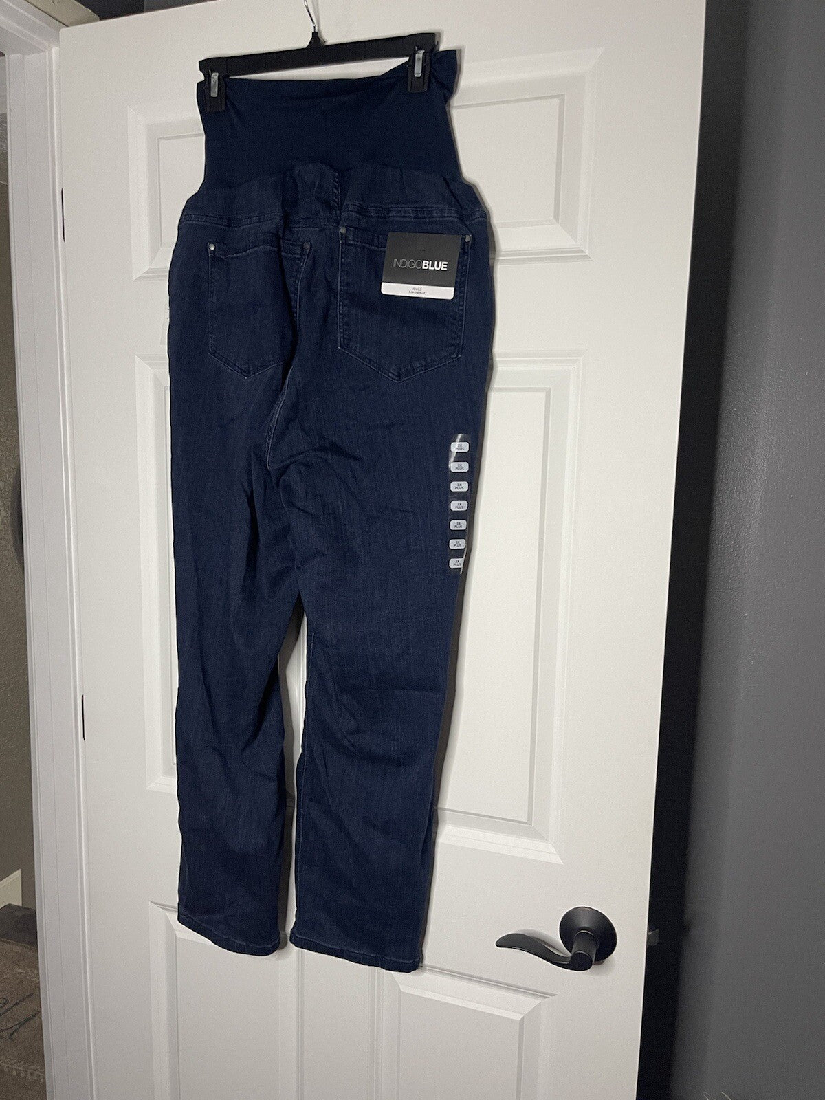 Indigo blue jeans with elastic waistband 3x blue NWT