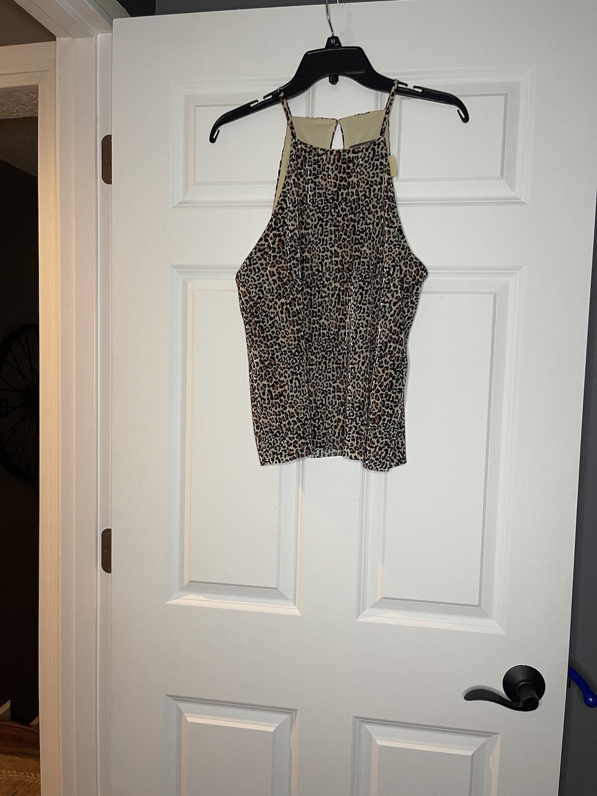 Anthropologie Sunday in Brooklyn sleeveless blouse medium brown animal print NWT