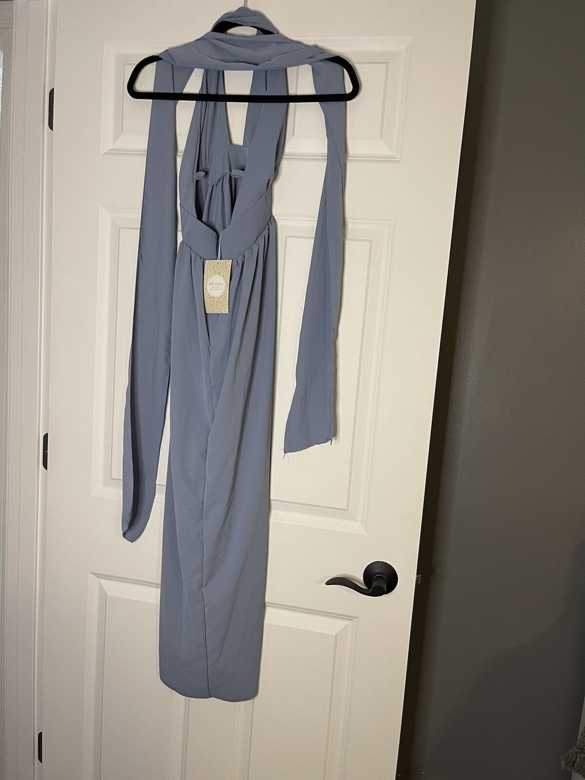 Boho Factory Halter Dress W Wrap Blue Small Nwt 