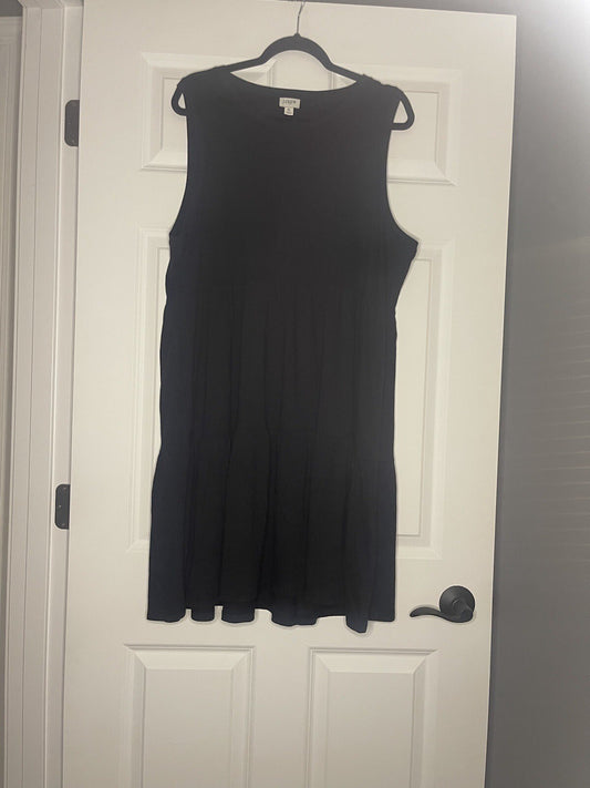 J Crew Sleeveless Dress Black Xl Nwt 59.50