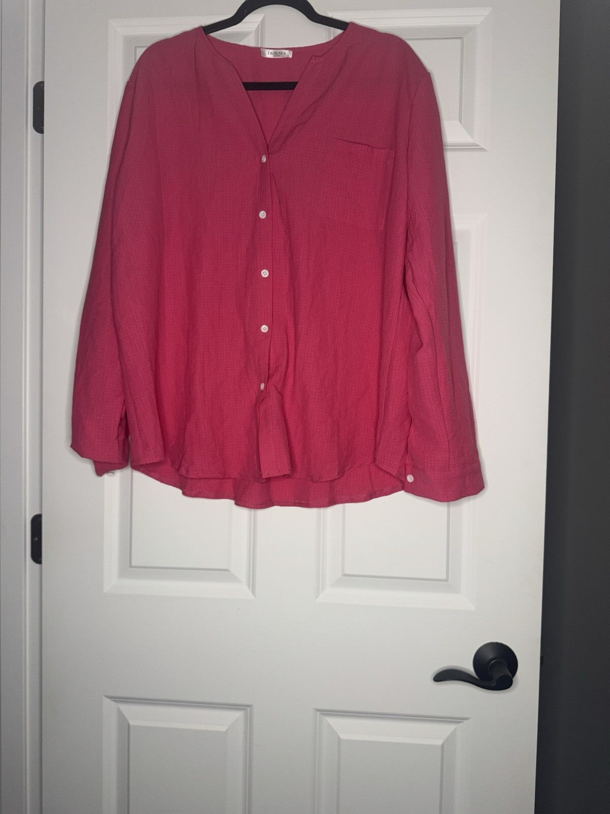 Ekouaer Lounge Set Xxl Button Up Top Shorts Pink Cute Beach Outfit 