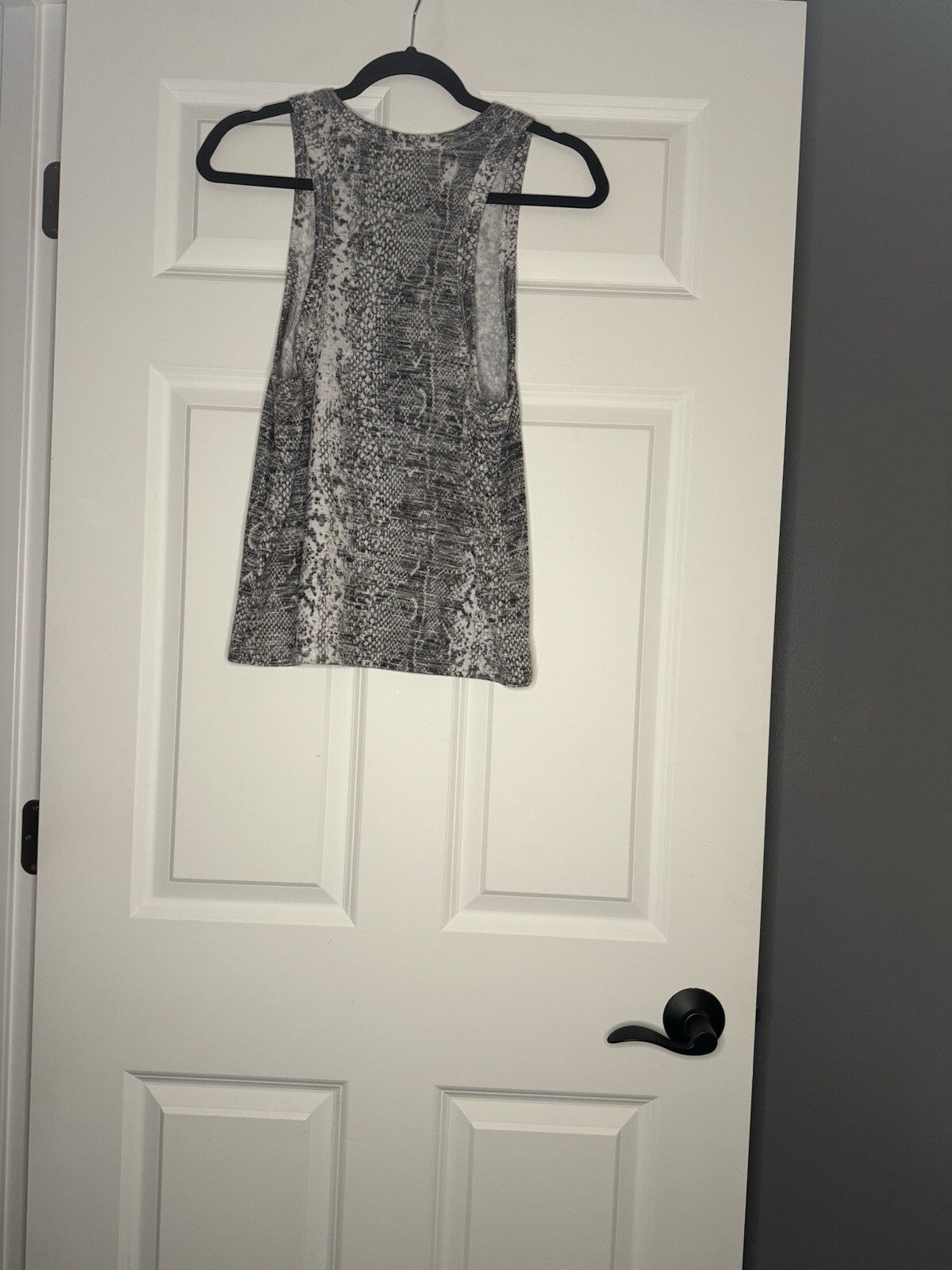 Z Supply Sleeveless Blouse Charcoal White Print Small