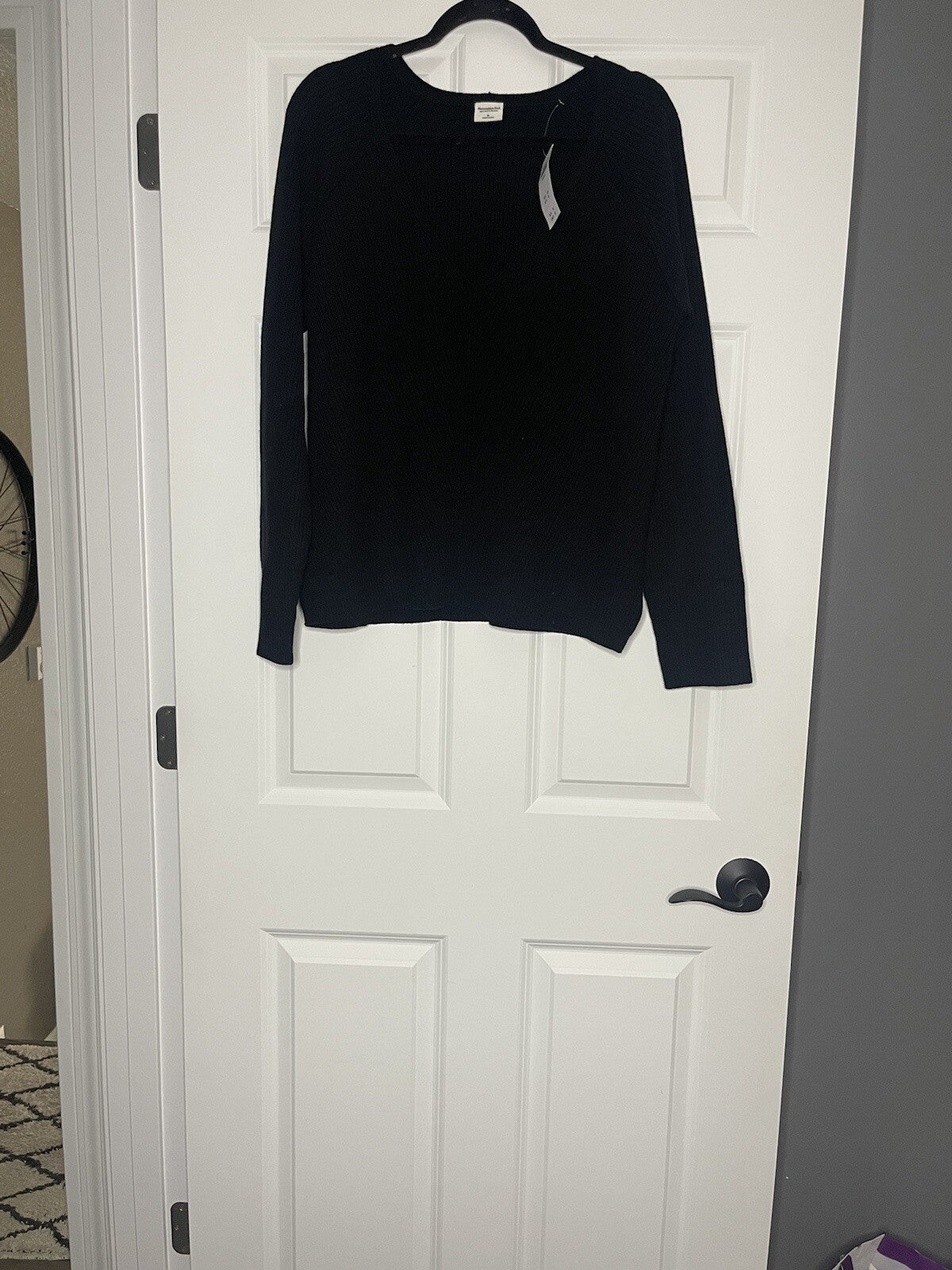Abercrombie And Fitch Soft Collection Ribbed Sweater Black Xl Nwt