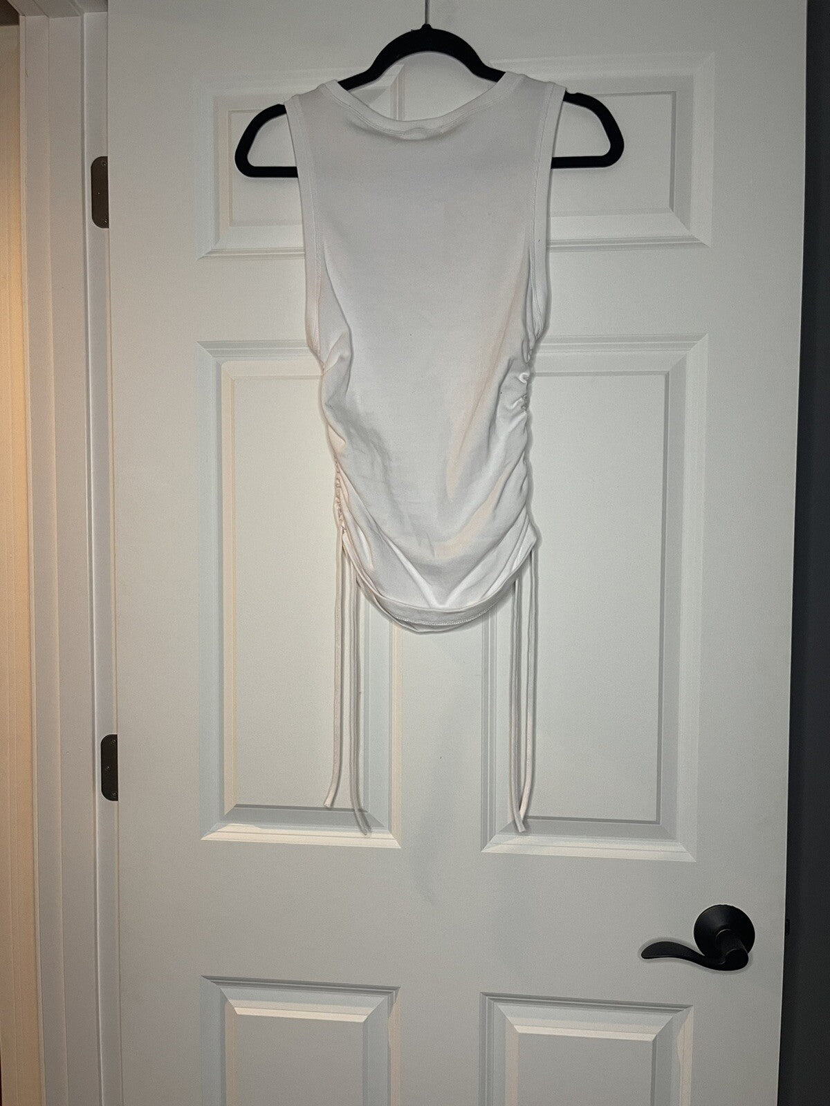 Good American size 3 sleeveless top cinched sides white NWT