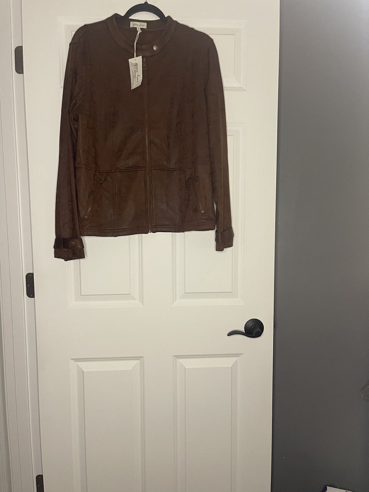 Grace And Lace Jacket Xl Brown And Black Metallic Nwt 