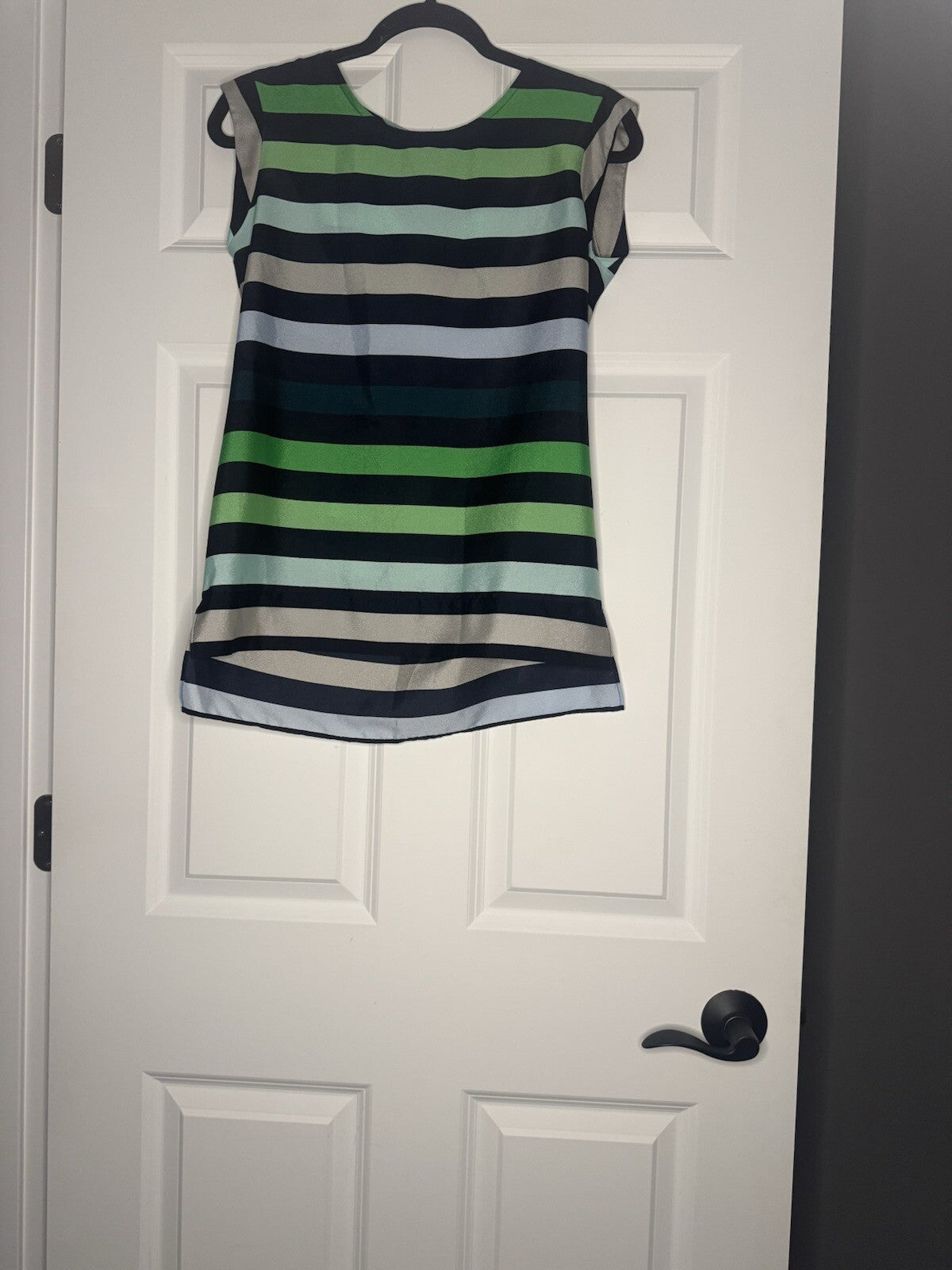 The Limited Short Sleeve Blouse XS Navy Green Teal Taupe 