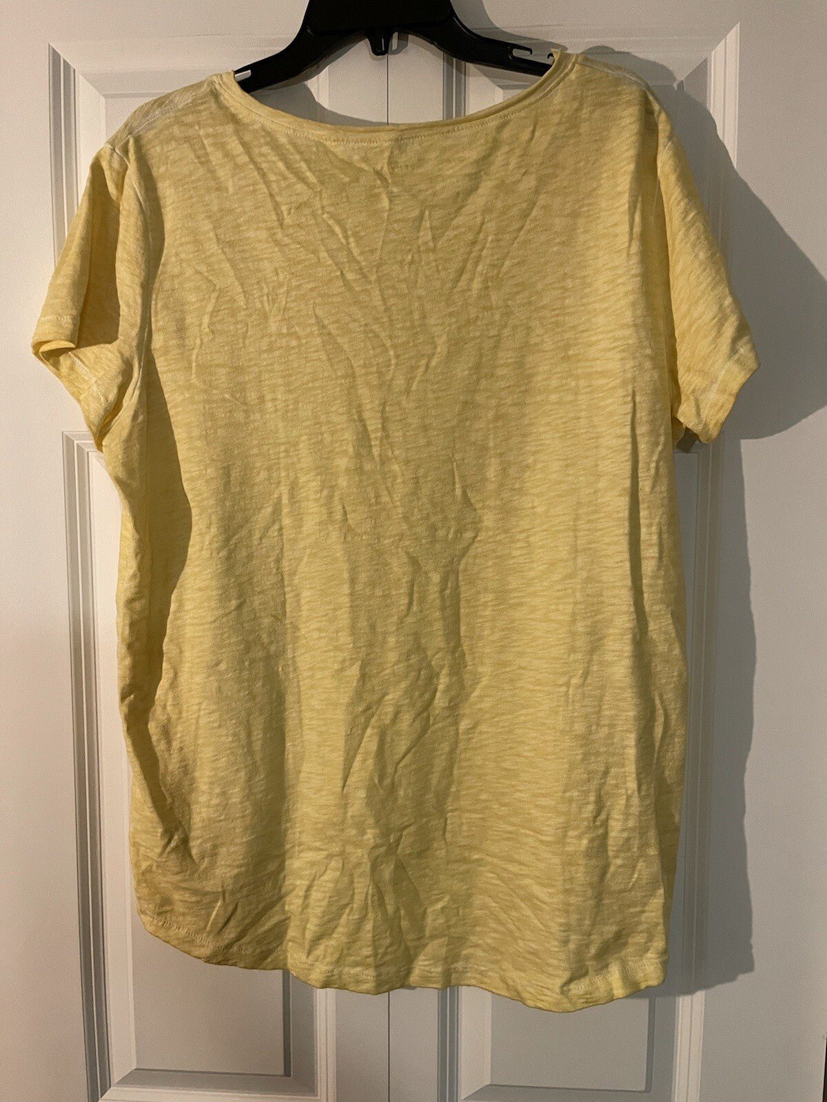 Dkny short sleeve blouse large yellow nwt