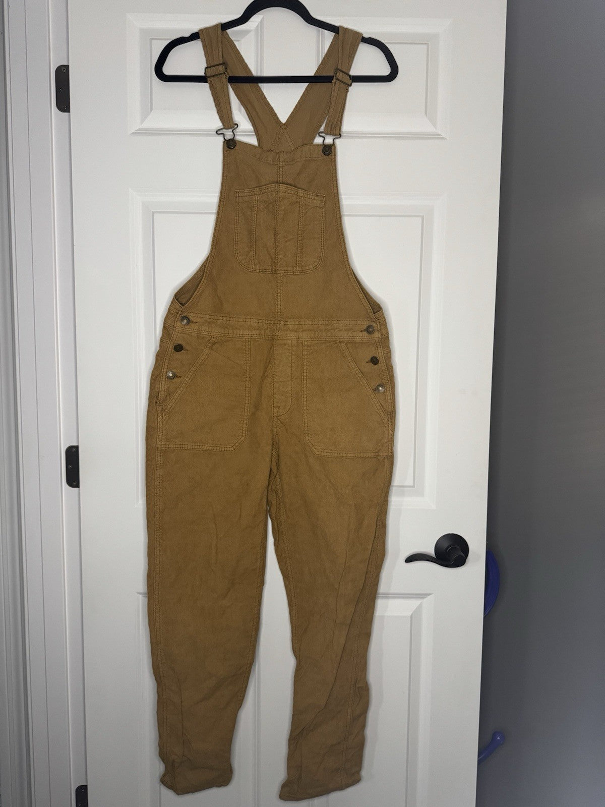 American Eagle Corduroy Overall Mustard Brown Medium 