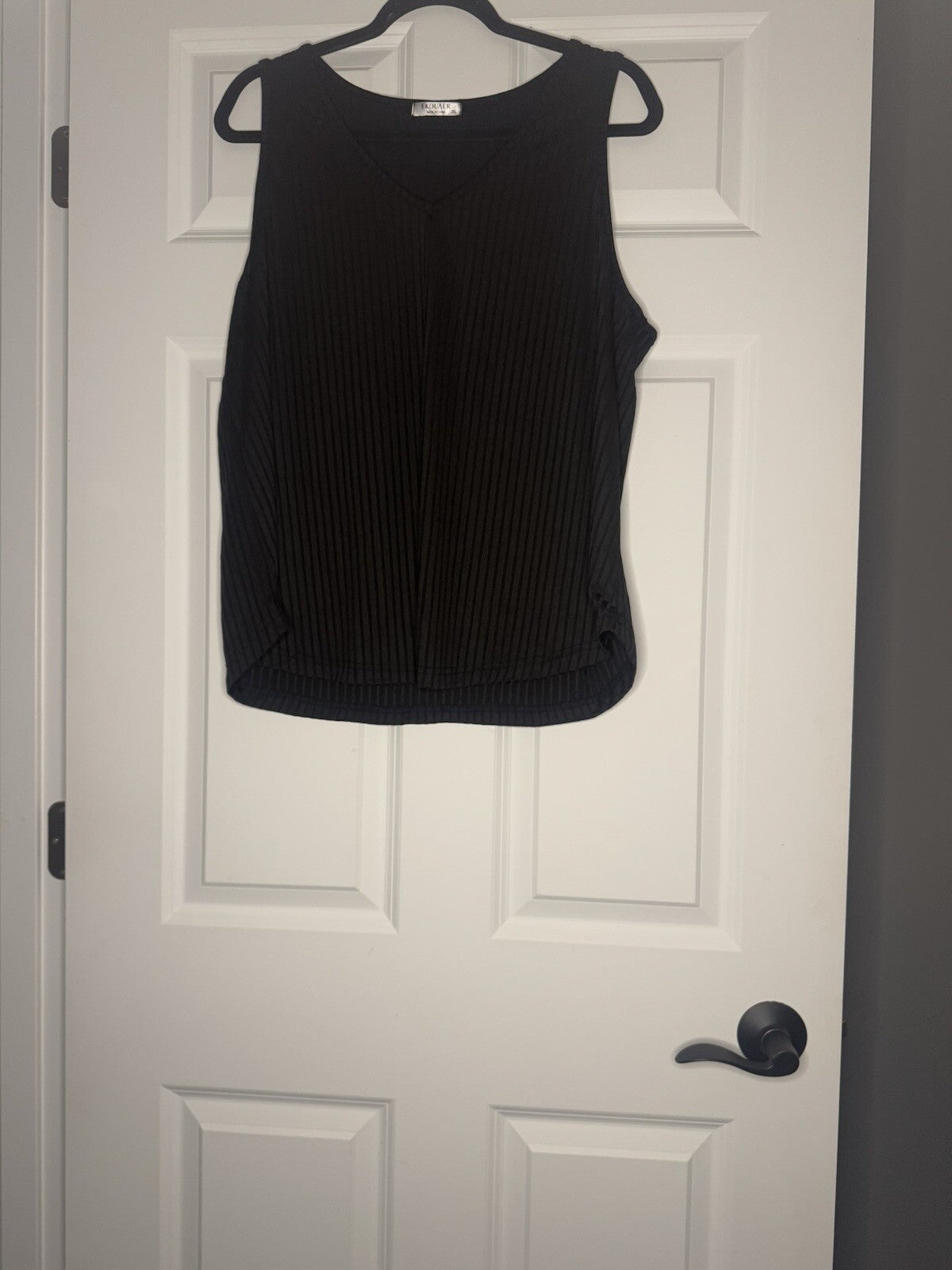 Ekouaer 2 Piece Lounge Set Black Striped 2xl Tank And Pants Nwot 