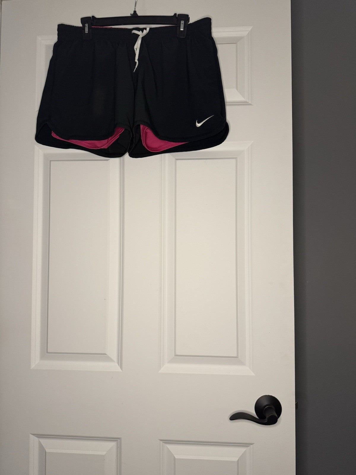 Nike Dri Fit Women’s Shorts W Liner Large 12-14 Black And Pink 