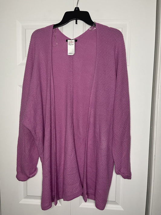 NWT Colorful Confetti Print Open Front Cardigan Sweater Womens L 12 14 Staccato