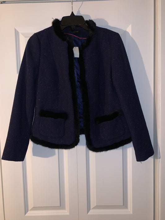 Talbots blazer size 4P new with tags navy multicolor