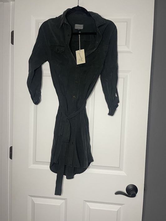 Universal Thread Button Up Dress Small W Belt Green New With Tags 