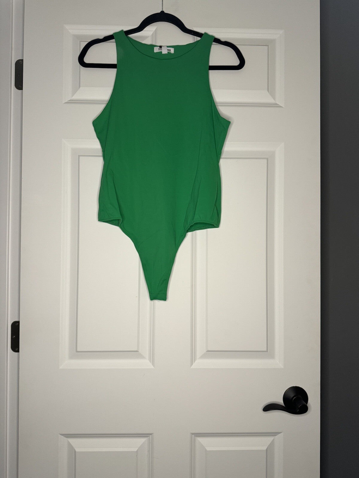 Steve Madden Sleeveless Bodysuit Large Green Nwt 