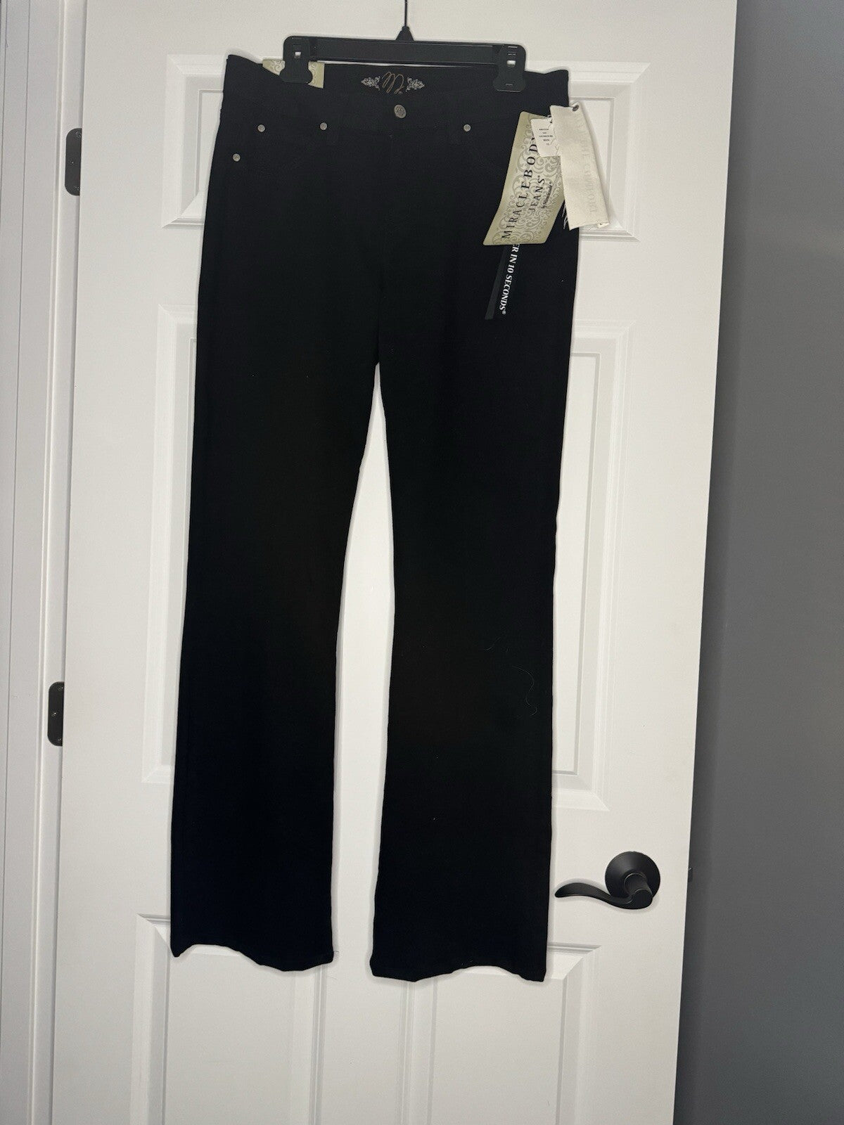 Miracle Body Jeans Samantha Bootcut Black Size 12 Us Size Nwt