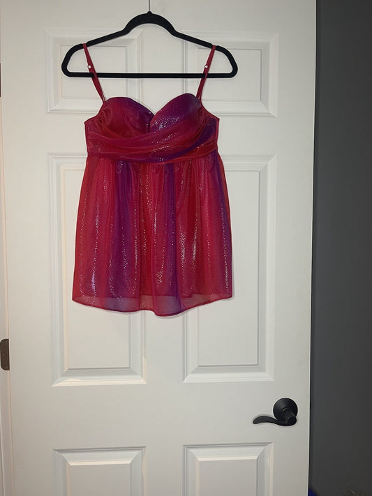 Victorias secret lingerie sexy little things 36c pink red sparkle