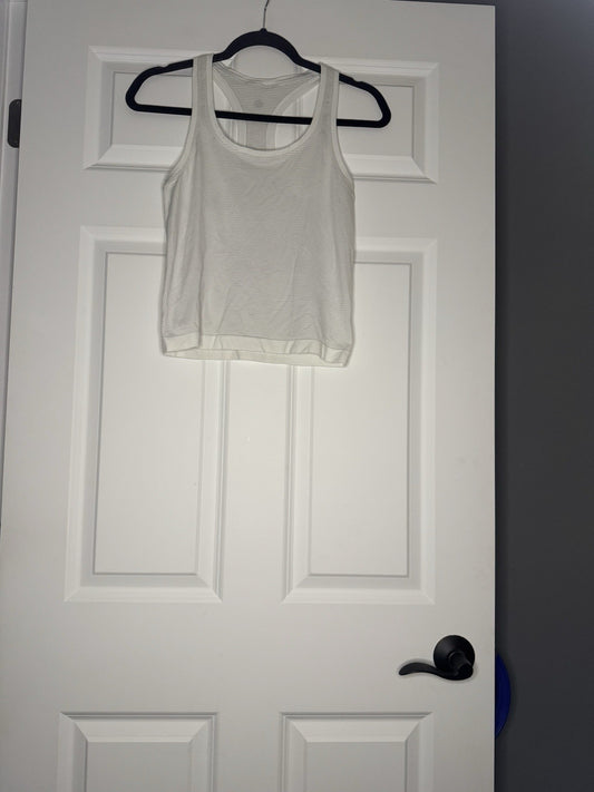 Lululemon Racerback Tank Top White Striped Size 4