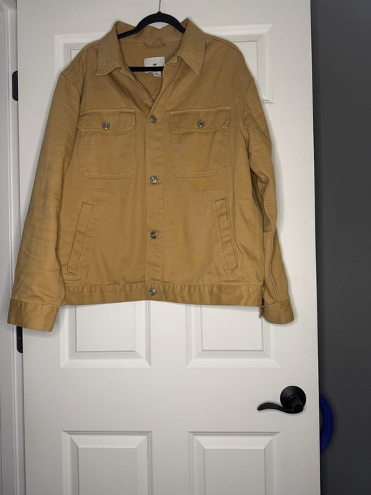 Hm Mens Jean Jacket Xl Brown