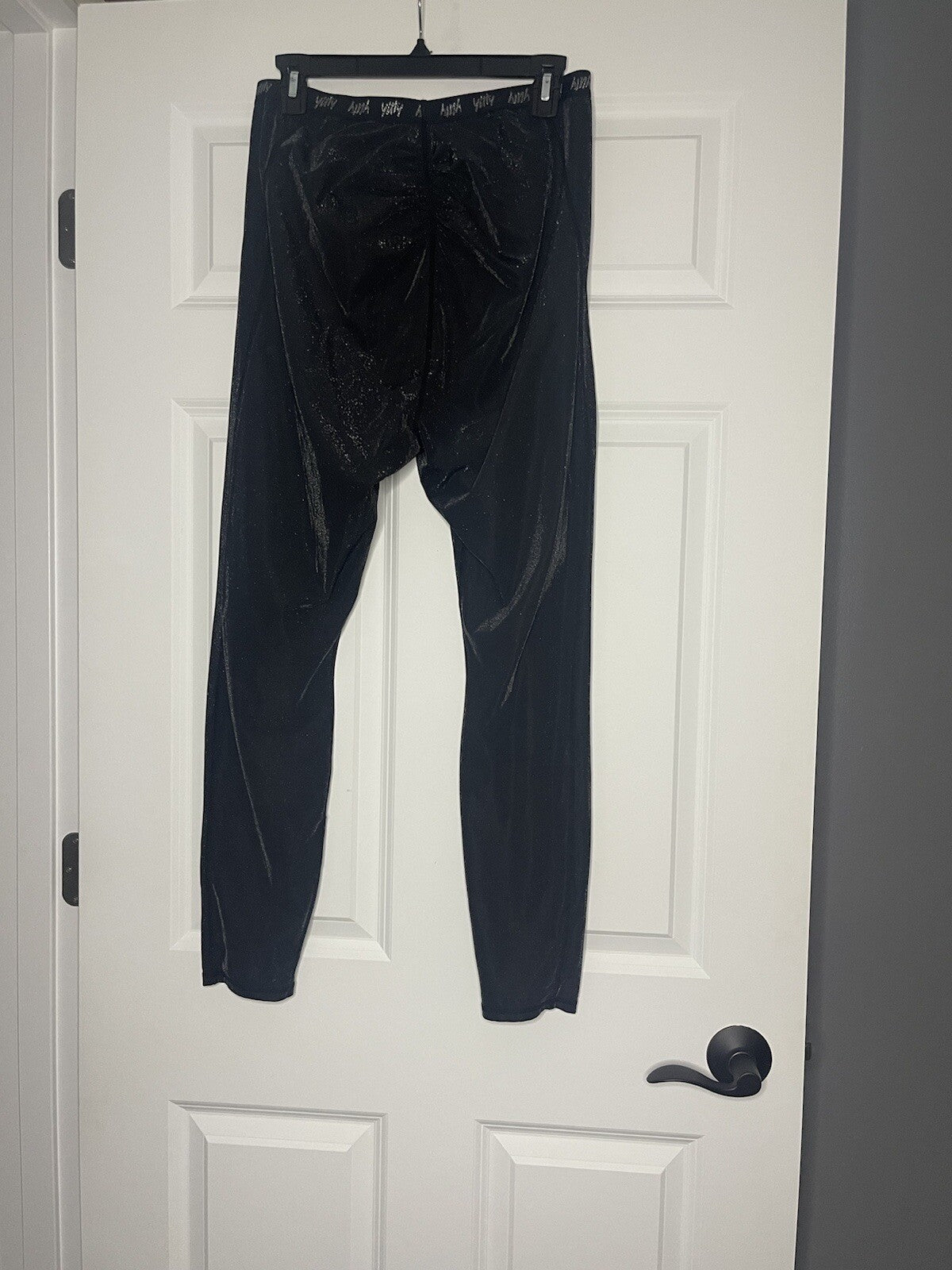 Yitty scrunch butt leggings black with silver sparkle xl