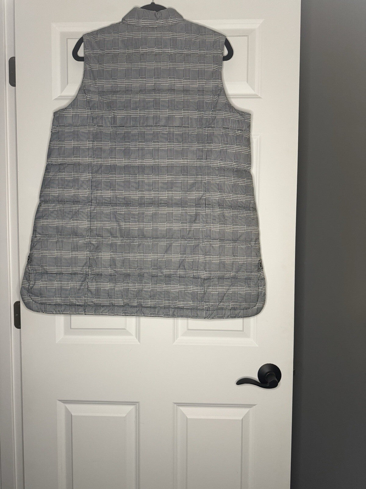 J Jill Down Puffer Vest 1x Black Cream Nwt 159