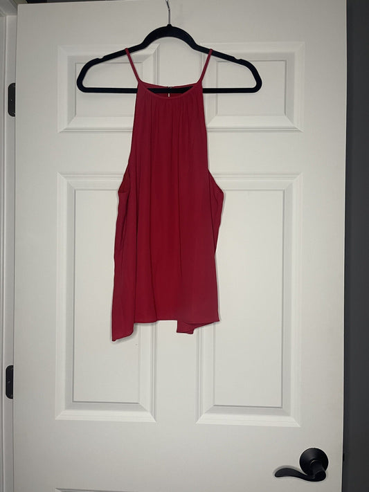 Banana Republic sleeveless blouse xl red NWT