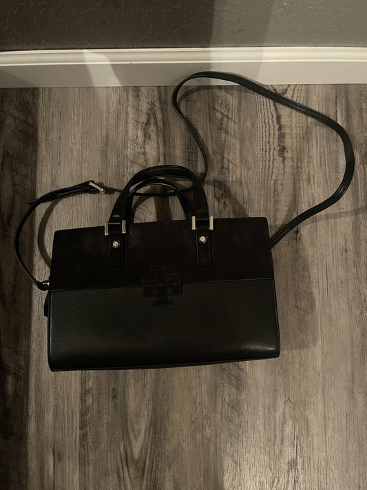 Tory Burch Suede Black Shoulder Bag/crossbody W Dust Cover Bag Small Markings As