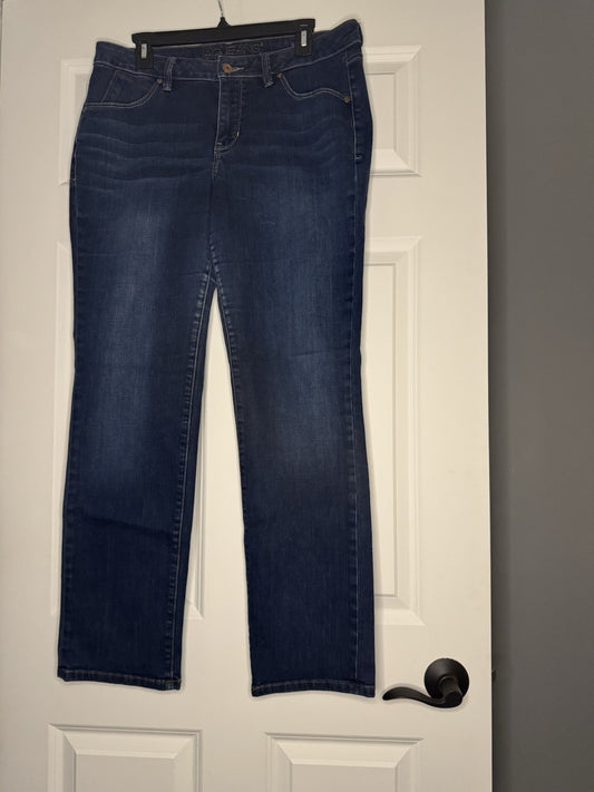Jag Jeans Low Rise Slim Leg Size 16 Dark 