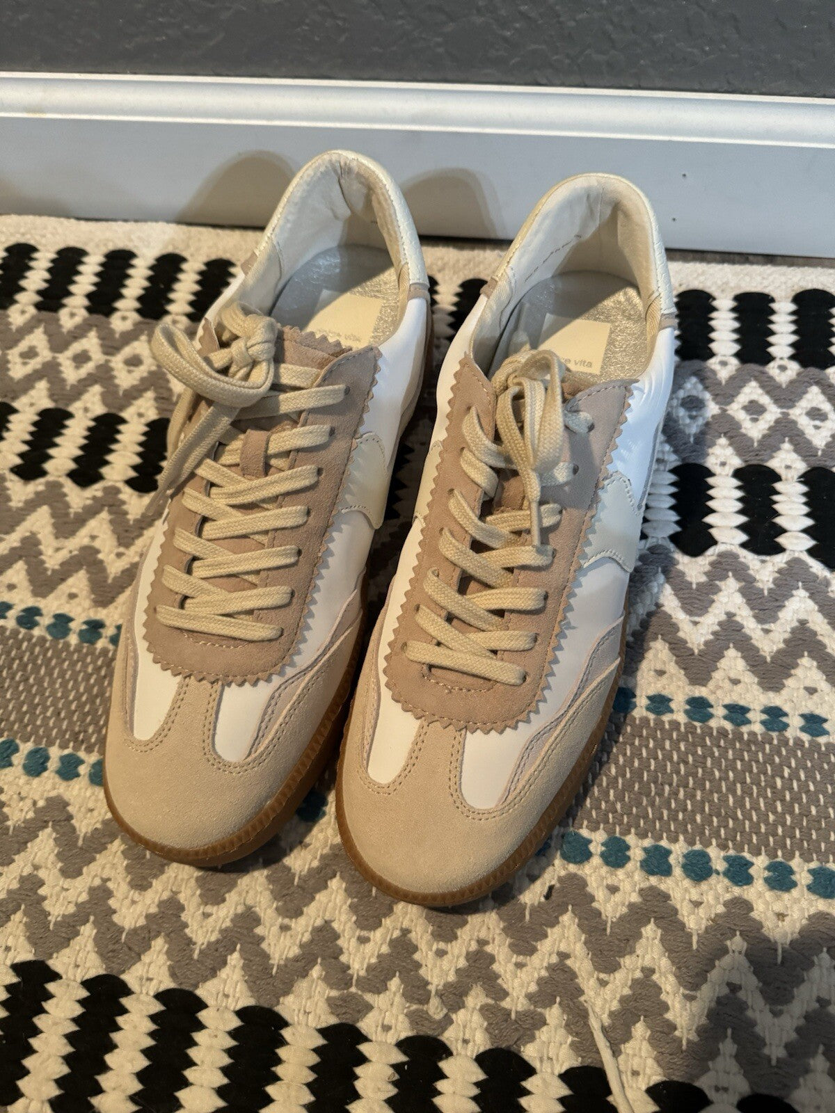 Dolce Vita Ivory Multi Nylon Sneakers Size 10 New In Box 139