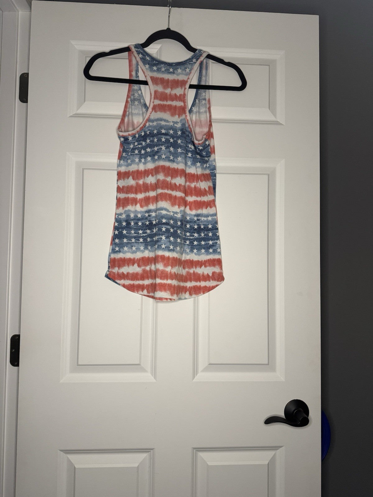7th Ray Sleeveless Top Red White Blue Stars And Stripes 